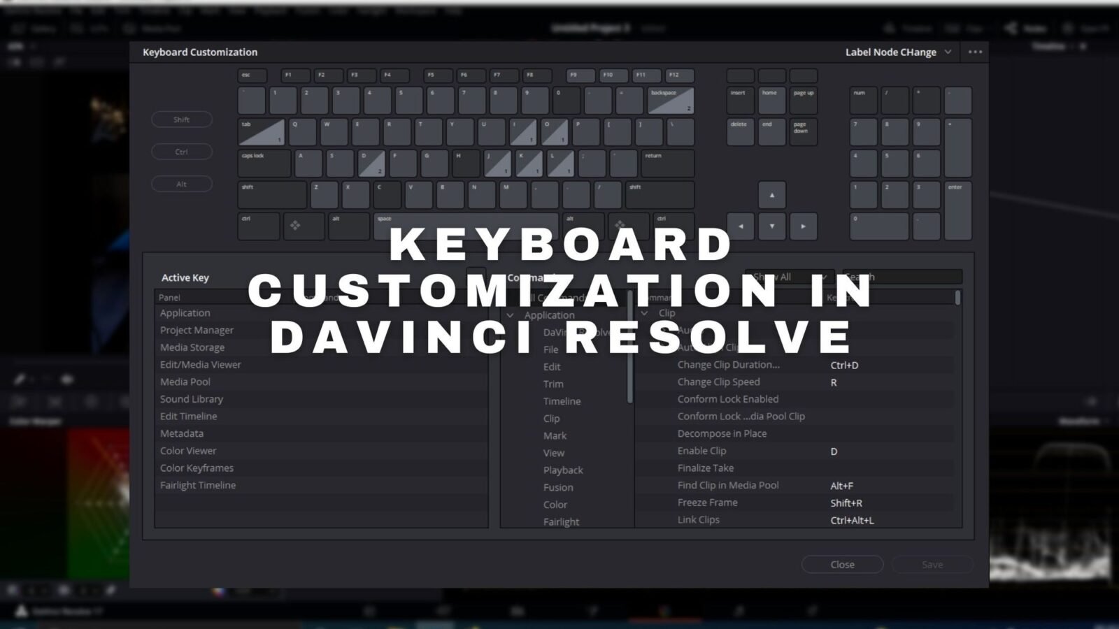 davinci resolve 16 editing keyboard cheatsheet download