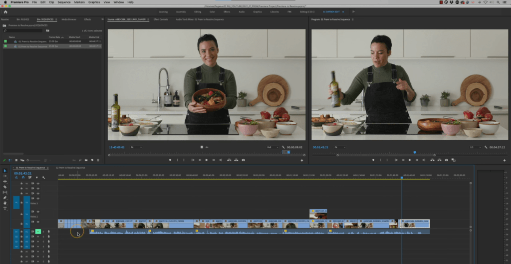 Move Premiere Pro Timeline to Davinci Resolve (XML Workflow)