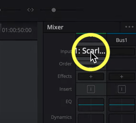 Patch Microphone Input in DaVinci Resolve 17