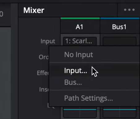 Patch Microphone Input in DaVinci Resolve 17