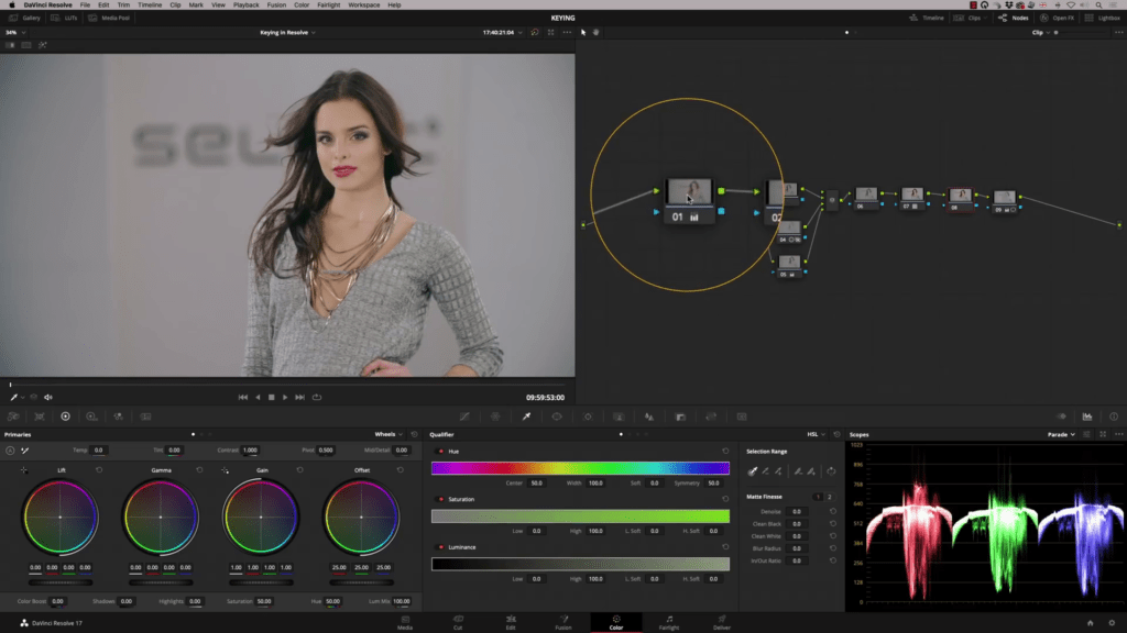 How to use qualifiers in Davinci Resolve 17 (Get Perfect Keys)