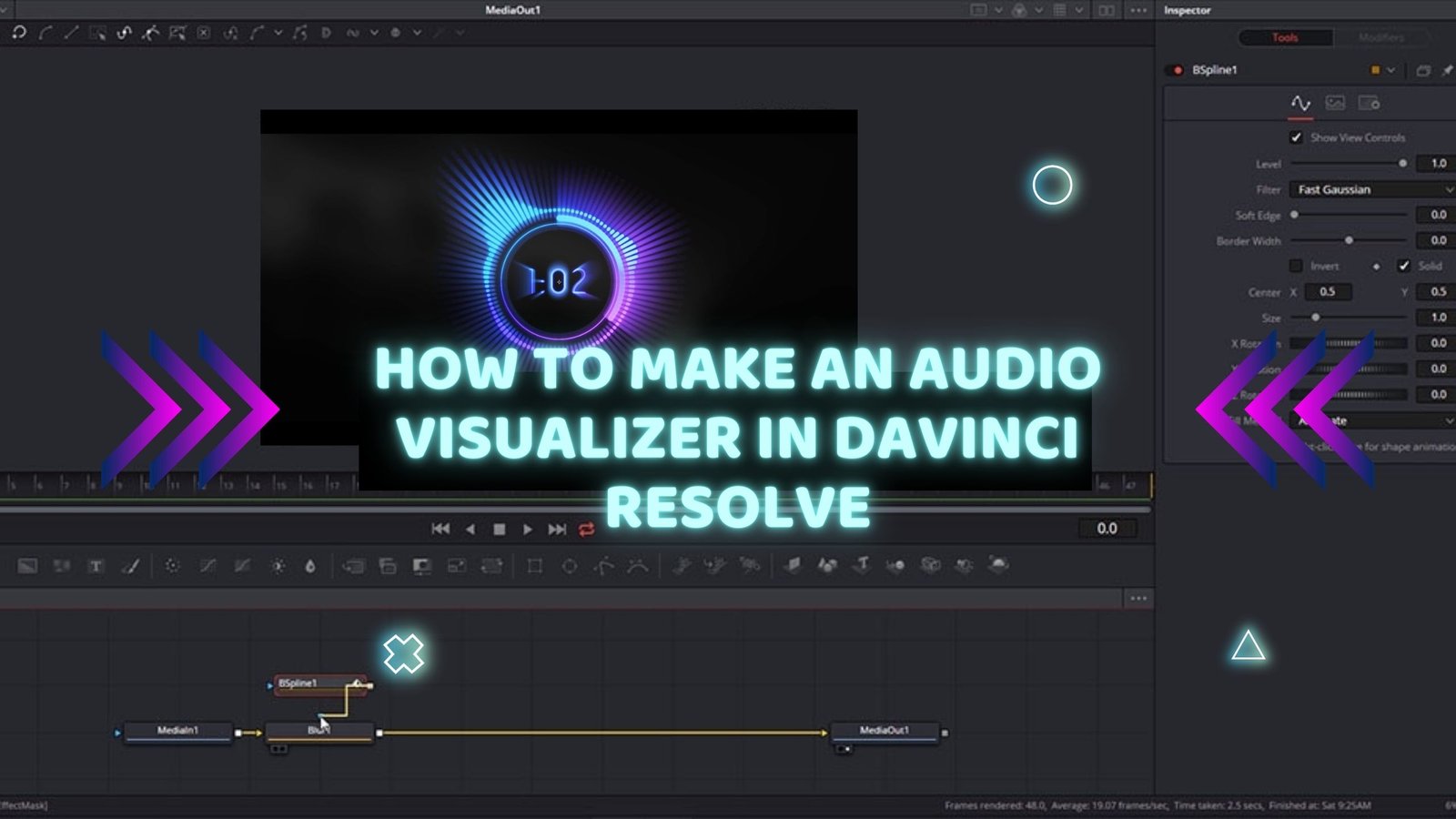 davinci resolve audio visualizer template free