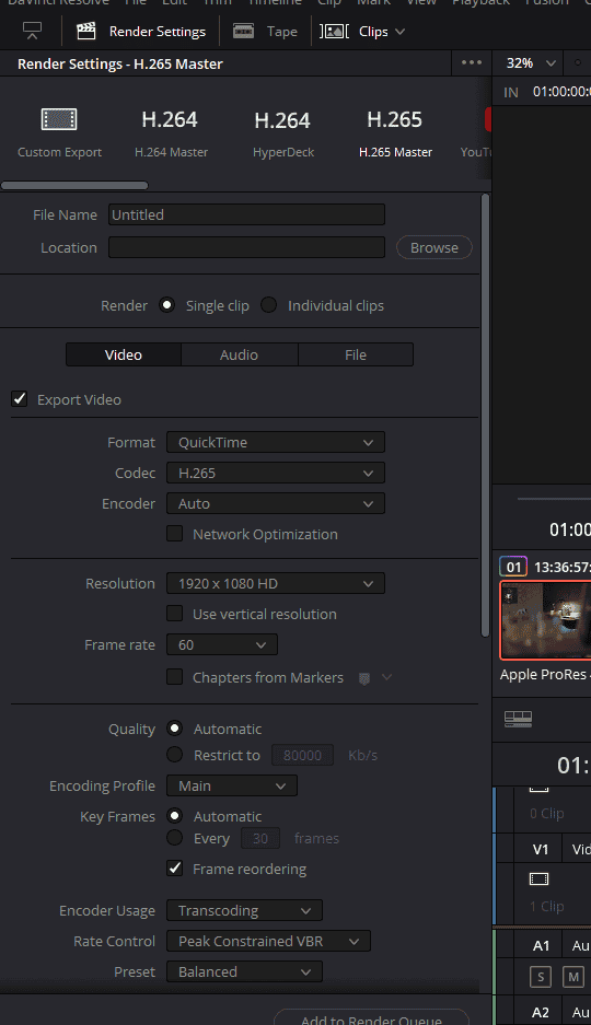 How To Export H.265 Videos From DaVinci Resolve: Explained