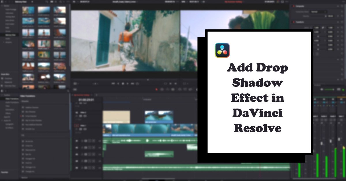 Add Drop Shadow Effect in DaVinci Resolve (PNG & Text)