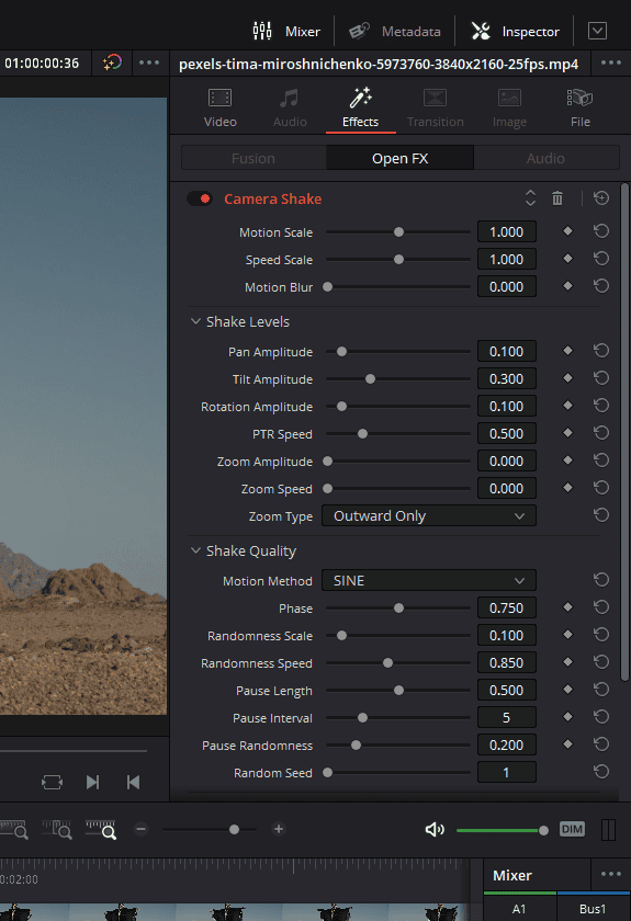 How To Add Camera Shake Effect In Davinci Resolve (2 Methods)