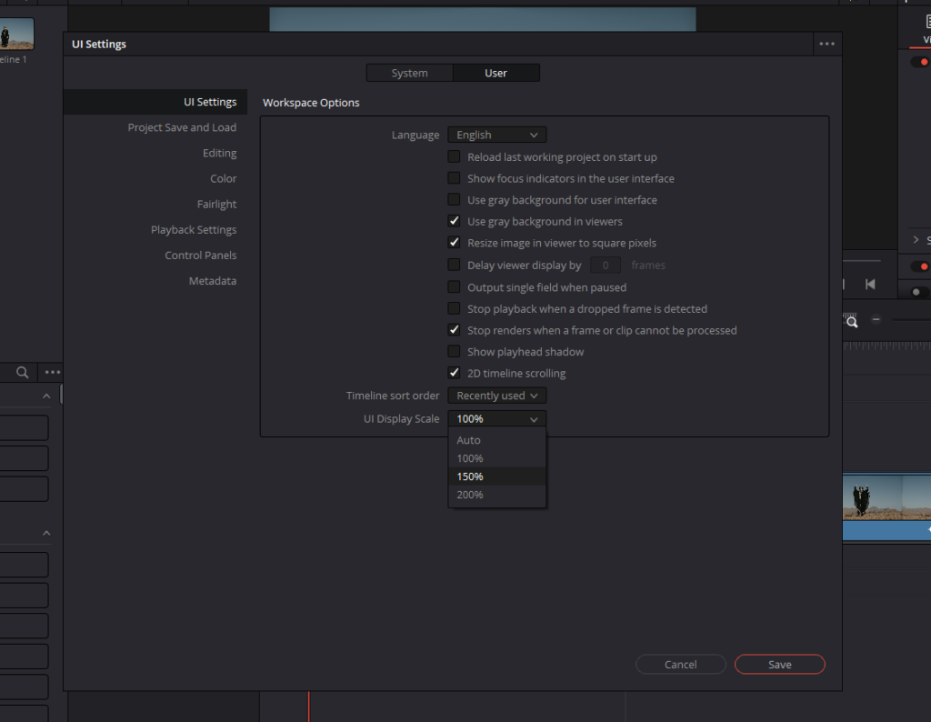 4 Fixes To Davinci Resolve UI Scaling Issues