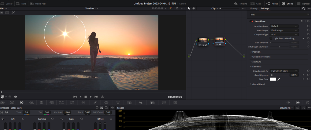 How To Create Lens Flare & Track In Davinci Resolve (2 Methods)
